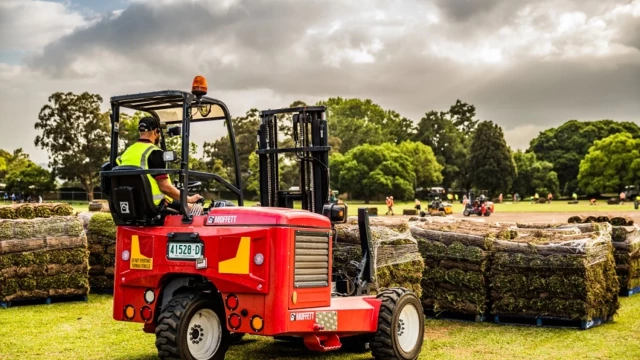 Moffett Stapler in der Landwirtschaft